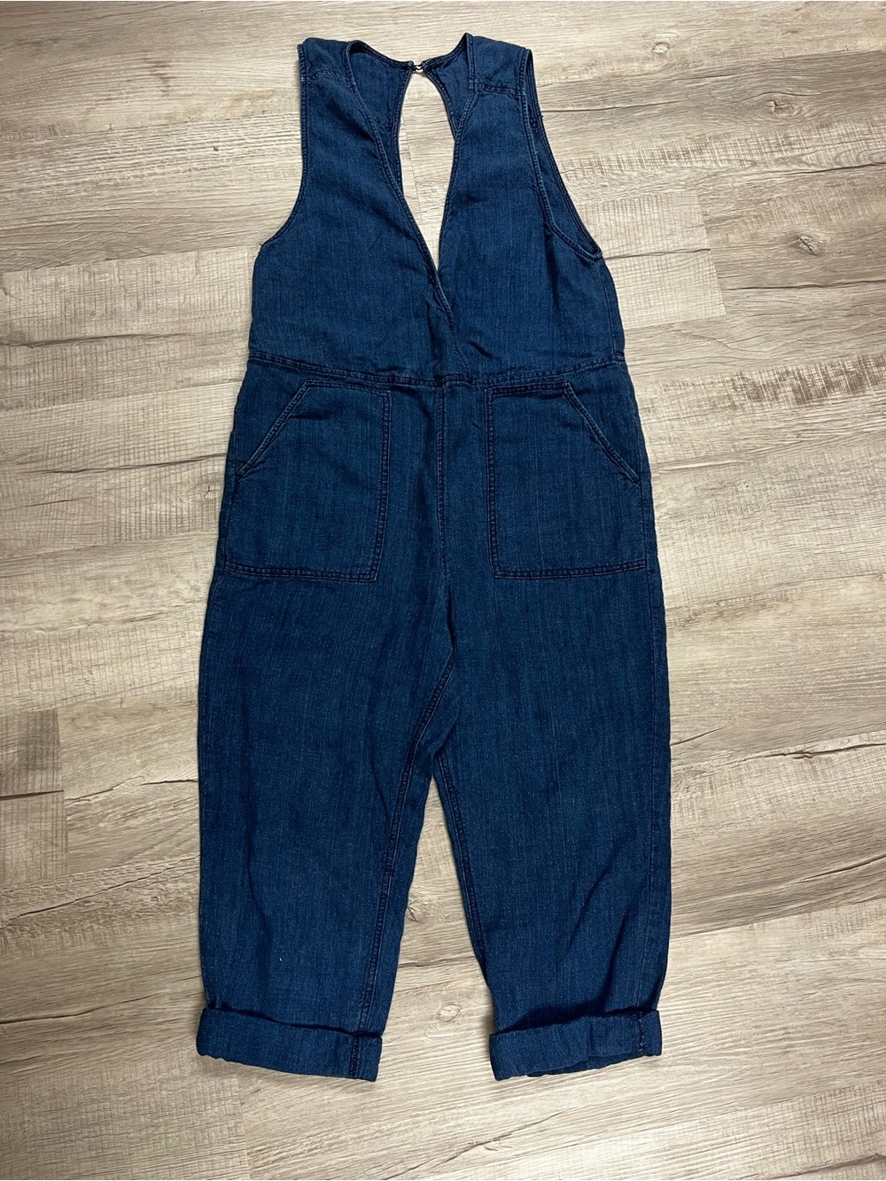 Free People Morning Star One Piece Linen Jumpsuit sz Large NO TAGS